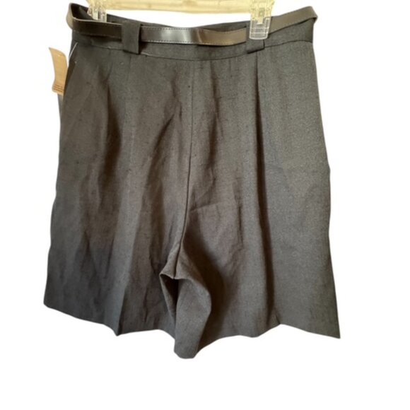 ❤️NWT BLACK BELTED DRESS EASY CARE SHORTS   SIZE: 14 - Picture 5 of 9